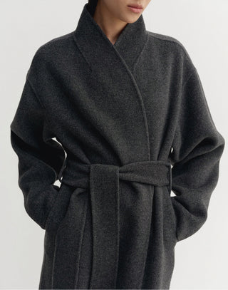 Wrap Coat   Gray
