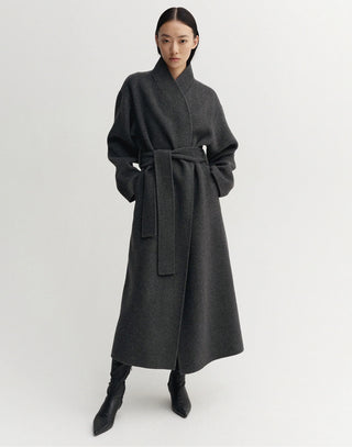 Wrap Coat   Gray
